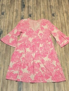 Lilly Pulitzer Jannie V-Neck Dress Sz L